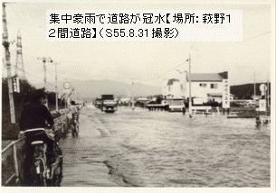 道路が冠水